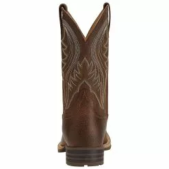 Ariat® Men's Hybrid Rancher Brown Oiled Rowdy Square Toe Boot 10014070 -Wildwest Store 10014070 heel