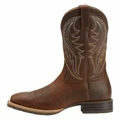 Ariat® Men's Hybrid Rancher Brown Oiled Rowdy Square Toe Boot 10014070 -Wildwest Store 10014070 side