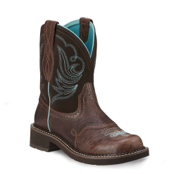 Ariat Ladies Fatbaby Heritage Dapper Royal Choc Short Boots 10016238