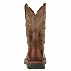 Ariat® Men's Workhog Square Toe Coco Print Brown Boots 10017415 -Wildwest Store 10017415 heel