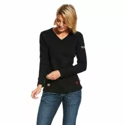 Ariat® Ladies Fire Resistant AC Black Crew Shirt 10025382
