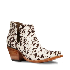 Ariat Ladies Dixon Brown & White Cowhide Ankle Bootie 10033882