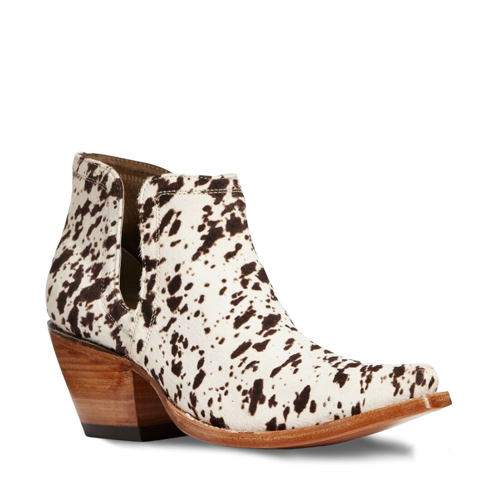 Ariat Ladies Dixon Brown & White Cowhide Ankle Bootie 10033882 Ariat Ladies Dixon Brown & White Cowhide Ankle Bootie 10033882 -Wildwest Store 10033882