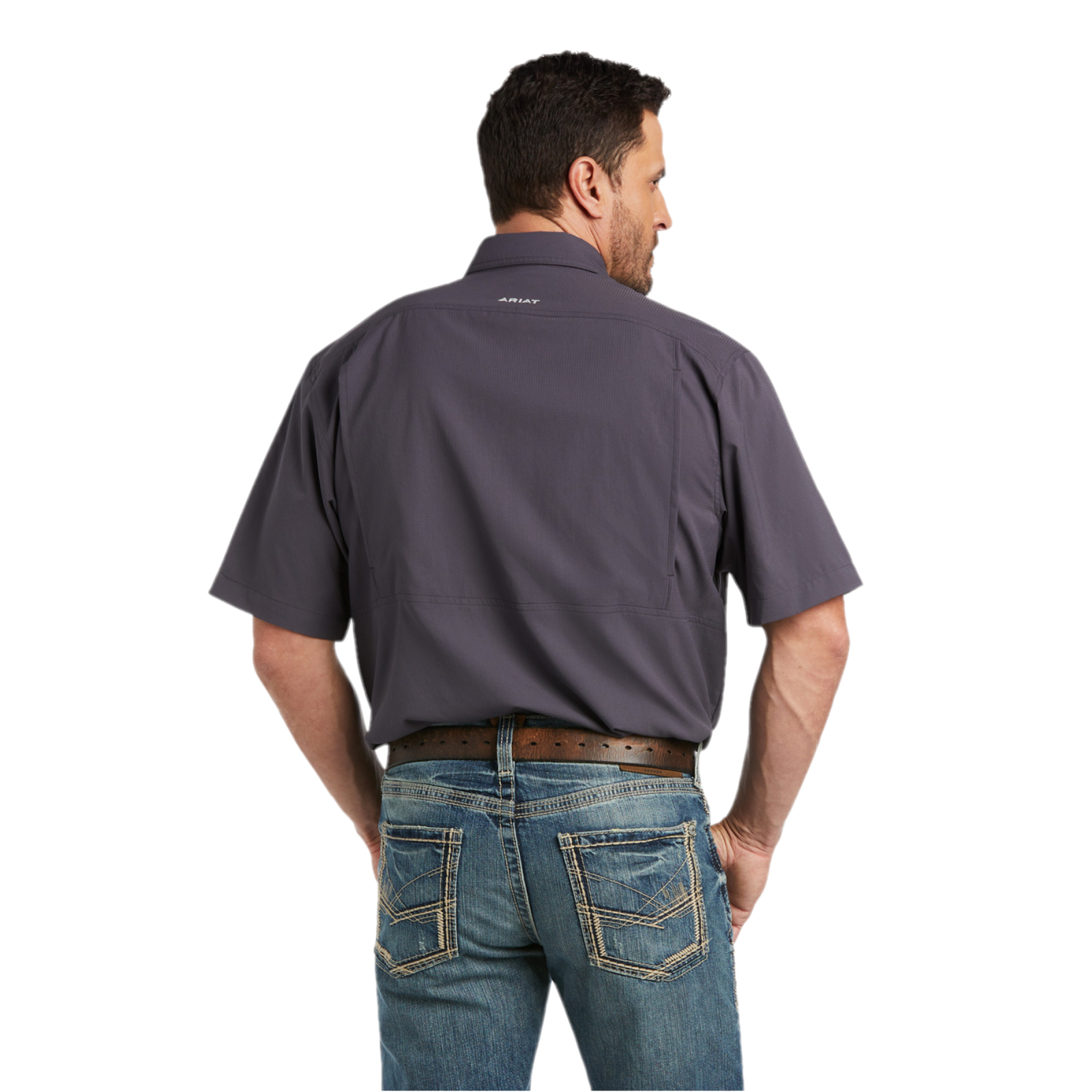 Ariat® Men's VENTTEK™ Woven Charcoal Grey Button Down Shirt 10034961 Ariat® Men's VENTTEK™ Woven Charcoal Grey Button Down Shirt 10034961 -Wildwest Store 10034961a