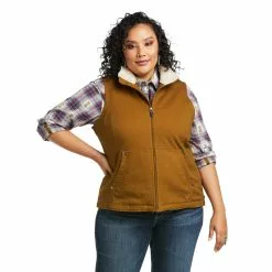 Ariat Ladies REAL Outlaw Kelp Forest Full Zip Vest 10037452 -Wildwest Store 10037452 front plus