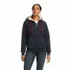 Ariat® Ladies REAL Sherpa Full Zip Dark Sapphire Hoodie 10037932 5 Ariat® Ladies REAL Sherpa Full Zip Dark Sapphire Hoodie 10037932 -Wildwest Store 10037932 front