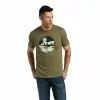 Ariat® Men's Desert Scape Military Heather Short Sleeve T-Shirt 10038195 -Wildwest Store 10038195 front