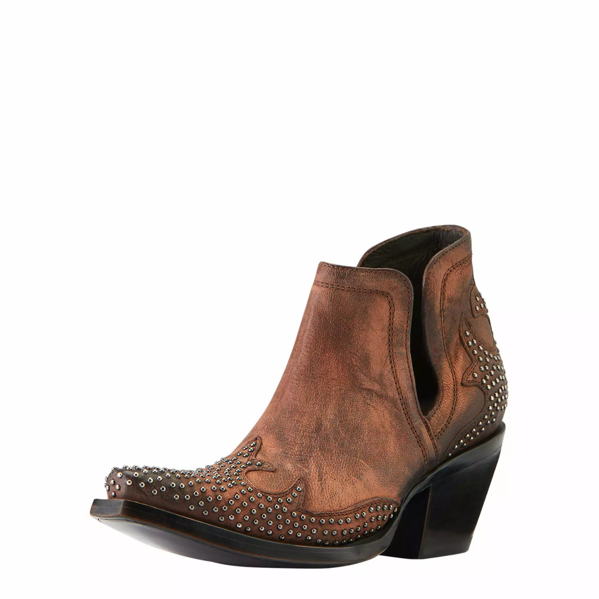 Ariat Ladies Dixon Chocolate Wingtip Western Booties 10038306 Ariat Ladies Dixon Chocolate Wingtip Western Booties 10038306 -Wildwest Store 10038306 3 4 front