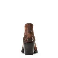 Ariat Ladies Dixon Chocolate Wingtip Western Booties 10038306 3 Ariat Ladies Dixon Chocolate Wingtip Western Booties 10038306 -Wildwest Store 10038306 heel