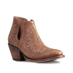 Ariat Ladies Dixon R Toe Naturally Distressed Brown Bootie 10038307