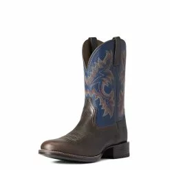 Ariat Men's Stockman Ultra Wicker/Federal Blue Western Boots 10038366 -Wildwest Store 10038366 3 4 front