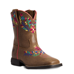 Ariat Children's Girl's Wild Flower Canyon Tan Leather Boots 10038450 -Wildwest Store 10038450