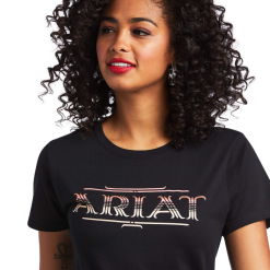 Ariat® Ladies Serape Style Short Sleeve Black T-Shirt 10039974 -Wildwest Store 10039974 2