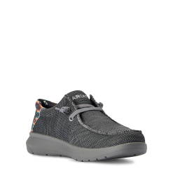 Ariat Men's Hilo Stretch Lace Heather Charcoal And Turq Aztec 10040437