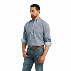 Ariat Men's Yoel Classic Long Sleeve Odyssey Gray Button Down Shirt 10040538