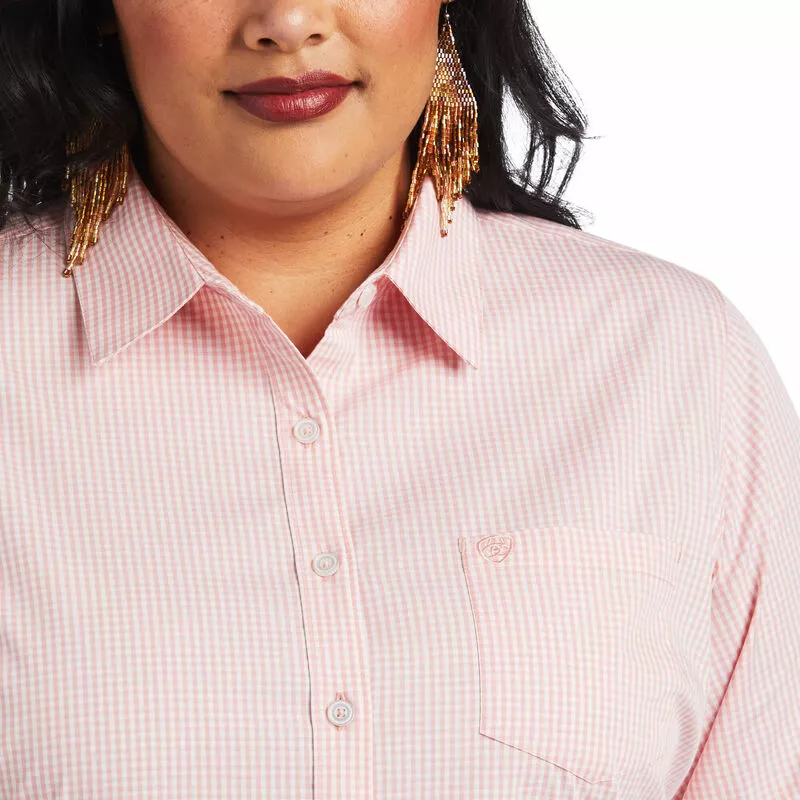 Ariat® Ladies R.E.A.L™ Bridal Rose & White Button Down Shirt 10040581 Ariat® Ladies R.E.A.L™ Bridal Rose & White Button Down Shirt 10040581 -Wildwest Store 10040581 01 plus