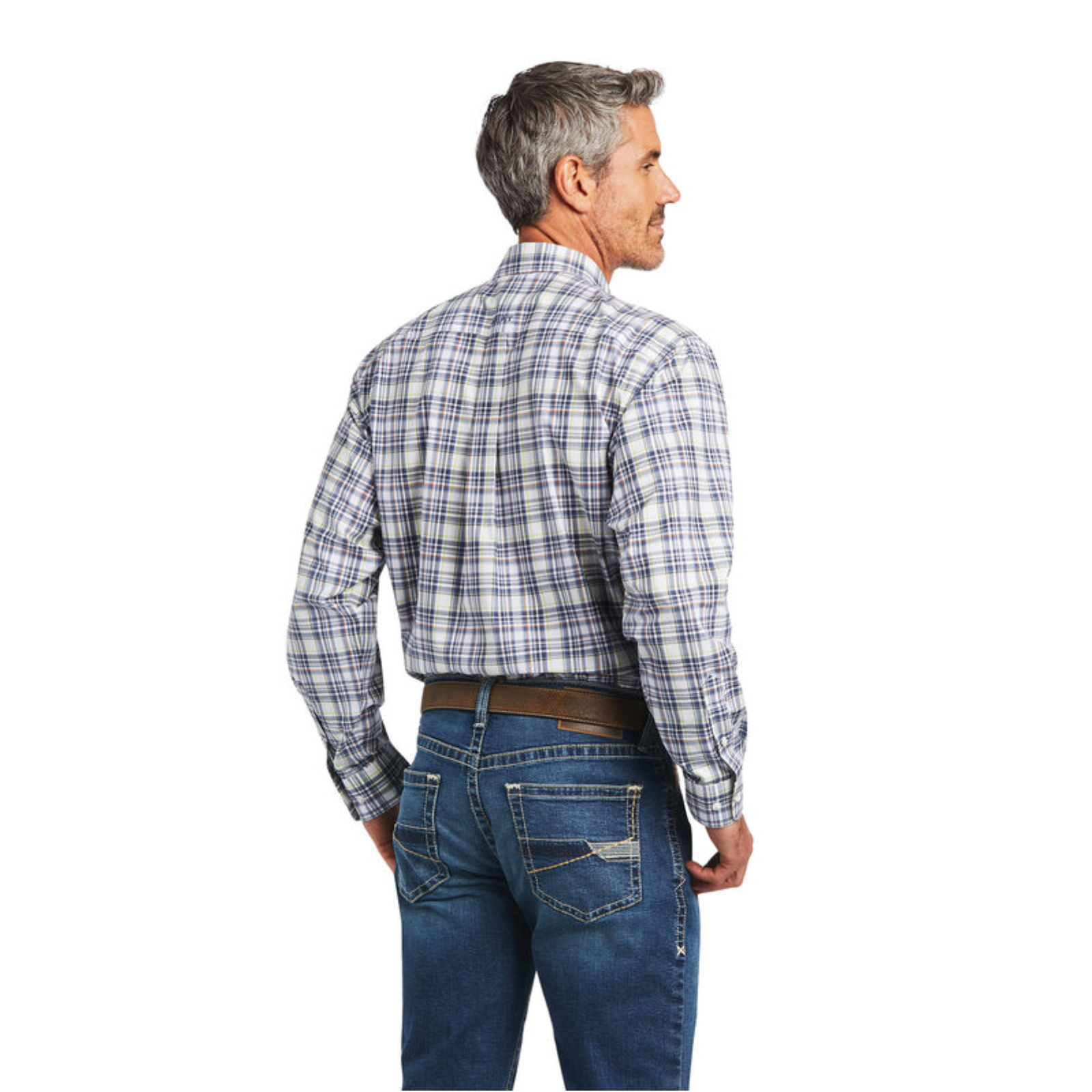 Ariat® Men's Pro Brady Classic White Button Down Shirt 10040669 Ariat® Men's Pro Brady Classic White Button Down Shirt 10040669 -Wildwest Store 10040669B