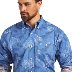 Ariat® Men's Relentless Headway Dutch Blue Button Down Shirt 10040714 -Wildwest Store 10040714D