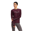Ariat® Ladies Lumina Logo Mulberry Long Sleeve T-Shirt 10041255 -Wildwest Store 10041255b