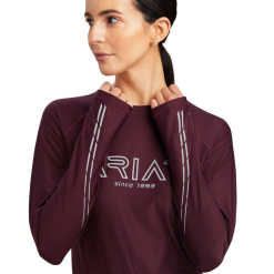 Ariat® Ladies Lumina Logo Mulberry Long Sleeve T-Shirt 10041255 -Wildwest Store 10041255c