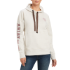 Ariat® Ladies Rabere Oatmeal Heather Logo Pullover Hoodie 10041328 2 Ariat® Ladies Rabere Oatmeal Heather Logo Pullover Hoodie 10041328 -Wildwest Store 10041328