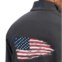 Ariat® Men's Logo 2.0 Patriot Charcoal Softshell Jacket 10041439 3 Ariat® Men's Logo 2.0 Patriot Charcoal Softshell Jacket 10041439 -Wildwest Store 10041439c
