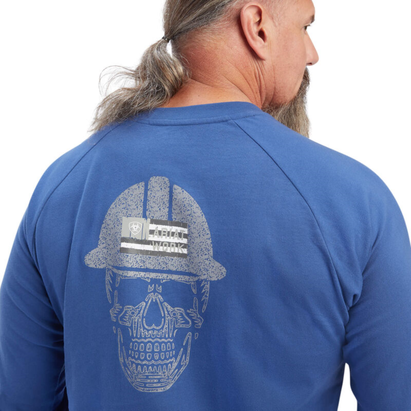 Ariat® Men's Rebar Roughneck Skull Graphic Blue T-Shirt 10041589 Ariat® Men's Rebar Roughneck Skull Graphic Blue T-Shirt 10041589 -Wildwest Store 10041589d