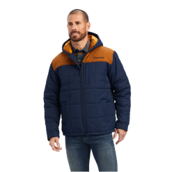 Ariat® Men's Crius Hooded Insulated Navy Jacket 10041648