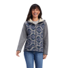 Ariat® Ladies R.E.A.L.™ Mccall Aztec Full Zip Heather Grey Jacket 10041806 -Wildwest Store 10041806b