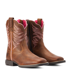 Ariat® Girl's Firecatcher Pink And Rowdy Brown Western Boots 10042415 -Wildwest Store 10042415a