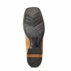 Ariat Men's Ridin' High Desert Tan & Dark Brick Square Toe Boots 10042469 -Wildwest Store 10042469 sole