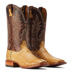 Ariat® Men's Brown Gunslinger Caiman Square Toe Boots 10042476 -Wildwest Store 10042476a
