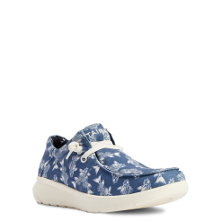 Ariat® Men's Hilo Stretch Lace Bonefish Blue Slip On Shoes 10042500