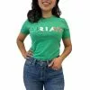 Ariat® Ladies Viva Mexican Flag Graphic Green T-Shirt 10043086 -Wildwest Store 10043086 Ariat Womens Mexico Green Short Sleeve Tshirt Tee Kowear 01 04274