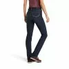 Ariat Ladies R.E.A.L Perfect Rise Greta Straight Dark Wash Denim Jeans 10043145 -Wildwest Store 10043145 back