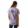 Ariat® Ladies Rebar Workman Logo Graphic Lavender T-Shirt 10043304 -Wildwest Store 10043304 front