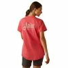 Ariat® Ladies Rebar Workman Logo Graphic Teaberry Pink T-Shirt 10043306 3 Ariat® Ladies Rebar Workman Logo Graphic Teaberry Pink T-Shirt 10043306 -Wildwest Store 10043306 front