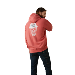 Ariat® Men's Rebar Roughneck Heather Coral Pullover Hoodie 10043363 -Wildwest Store 10043363c