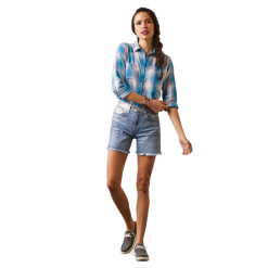 Ariat® Ladies R.E.A.L Billie Jean Blue Plaid Shirt 10043452 -Wildwest Store 10043452c 5ab78209 24d4 4115 aa87 05573149d9db