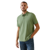 Ariat® Men's Medal Basil Green Polo Shirt 10043556 5 Ariat® Men's Medal Basil Green Polo Shirt 10043556 -Wildwest Store 10043556a