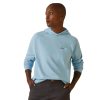 Ariat® Ladies Rebar Cotton Strong™ Clear Sky Blue Hooded T-Shirt 10043841 -Wildwest Store 10043841a