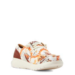 Ariat® Ladies Hilo Aloha Surfing Longhorn Print White Shoes 10044521