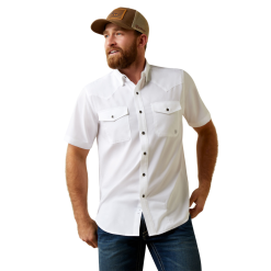 Ariat® Men's VentTEK™ Western Fitted White Button Down Shirt 10045037