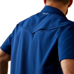 Ariat® Men's VentTEK™ Western Fitted Navy Button Down Shirt 10045038 -Wildwest Store 10045038c