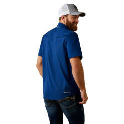 Ariat® Men's VentTEK™ Western Fitted Navy Button Down Shirt 10045038 -Wildwest Store 10045038e