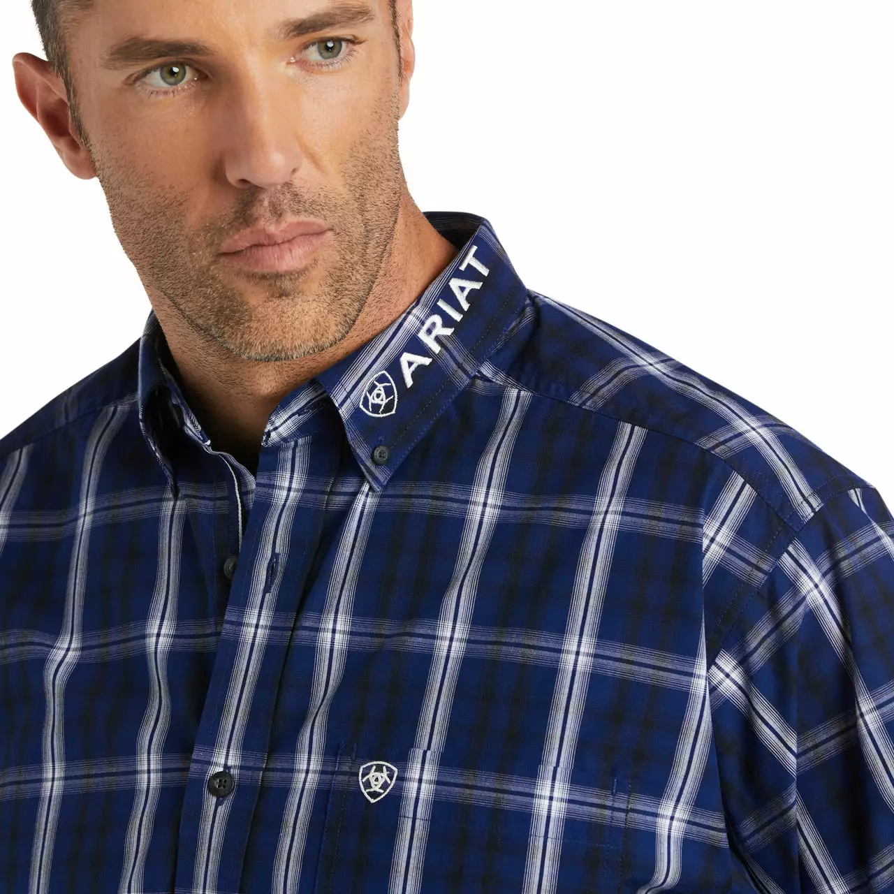 Ariat Men's Team Wells Blue Depths Button Down Shirt 10038083 Ariat Men's Team Wells Blue Depths Button Down Shirt 10038083 -Wildwest Store 1280 QZXaucGCVMW8