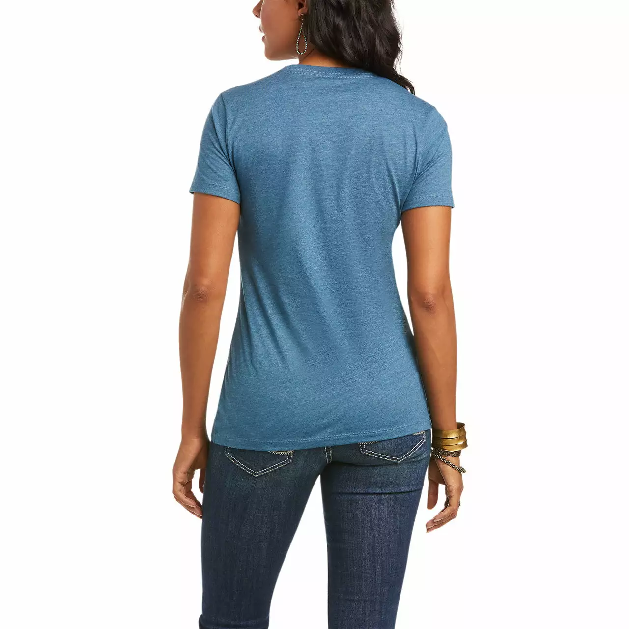 Ariat Ladies Country Vibes Steel Blue Heather Tee 10036636 Ariat Ladies Country Vibes Steel Blue Heather Tee 10036636 -Wildwest Store