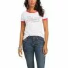 Ariat Women's Blessed White & Red Heather Tee 10036641 -Wildwest Store 1280 Um7eTwfqKyZ1