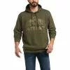 Ariat Men's Basic Brine Olive Double American Flag Hoodie 10037529 -Wildwest Store 1280 gtqzgFYKNOA9