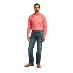 Ariat Men's Wrinkle Free Nathan Red Button Down Shirt 10040542 -Wildwest Store 1280 s1h2InJXHKl17QPY